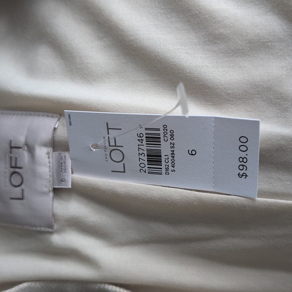 NWT Loft 100% Collarless Linen Blazer Women's Size 6 - Picture 5 of 7